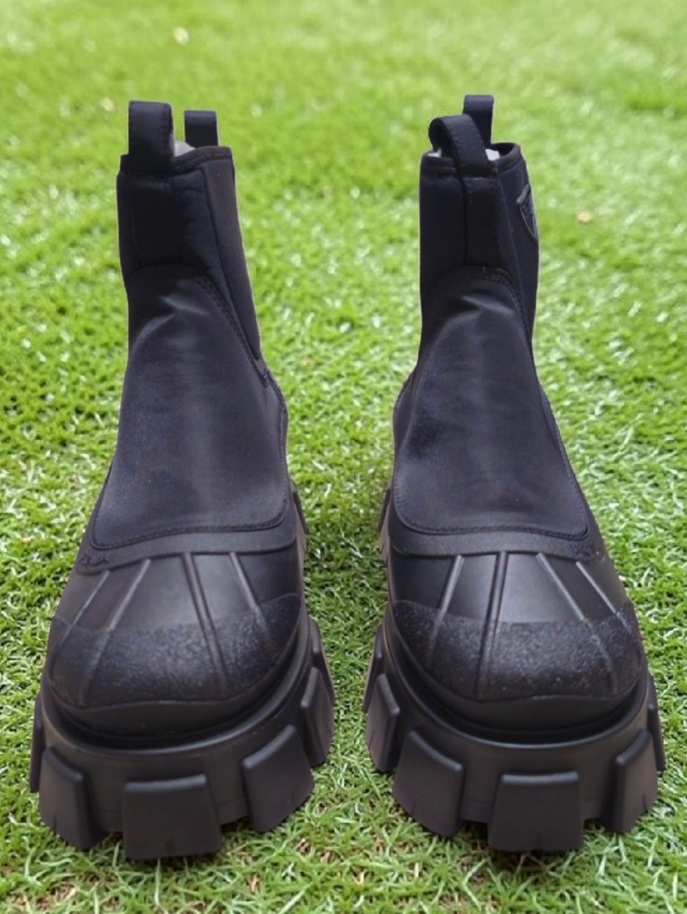 DS Prada Monolith Re-Nylon Ankle Boots - Black - Size 41 - 1T933M - Authentic - Picture 3 of 6